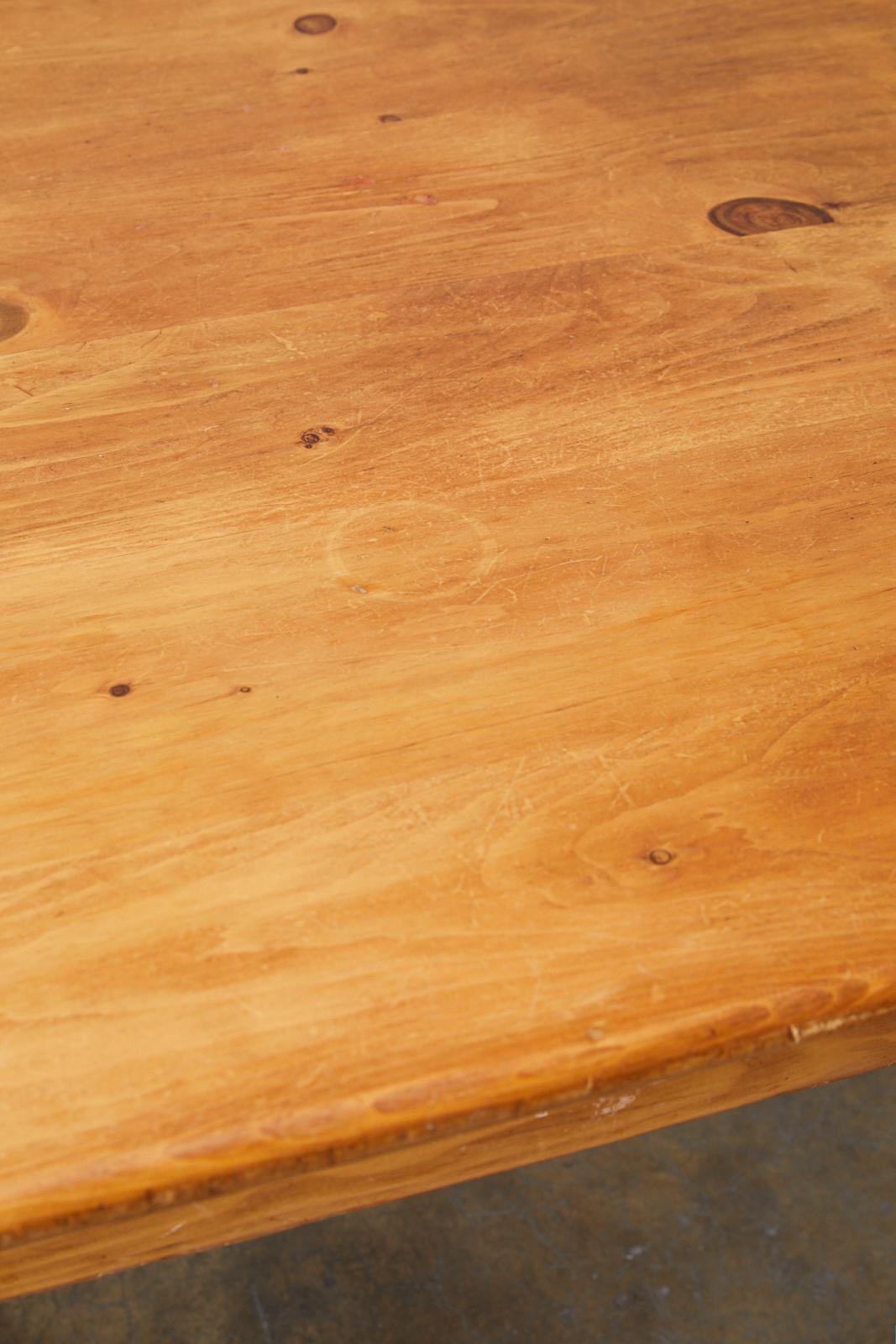 English Country Pine Farmhouse Dining Table 1