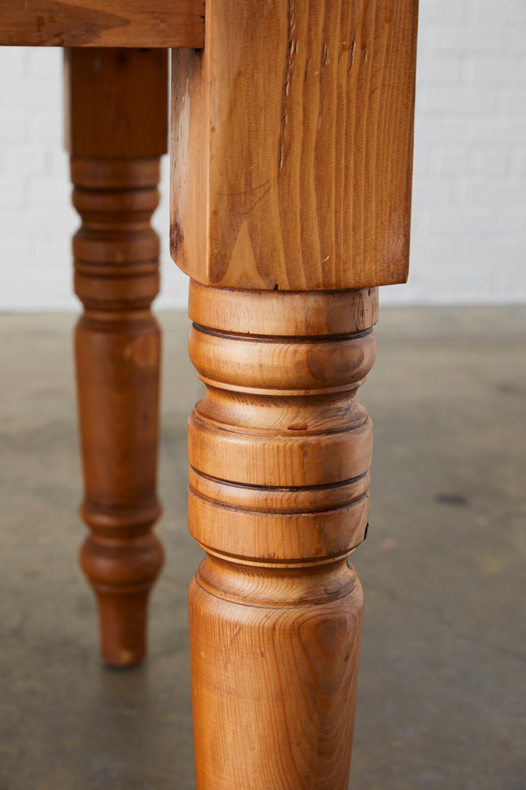 English Country Pine Farmhouse Dining Table 2