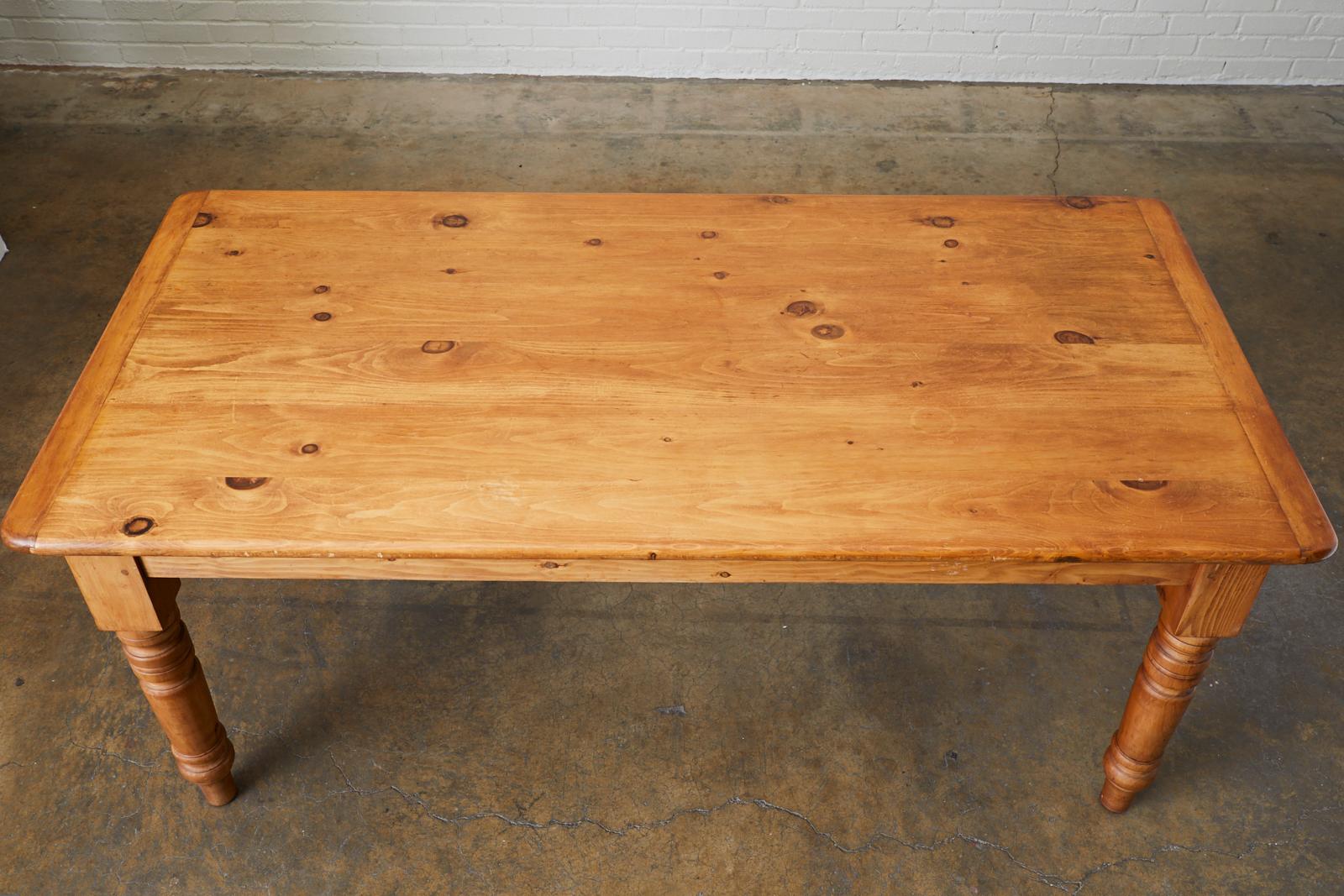 English Country Pine Farmhouse Dining Table 7