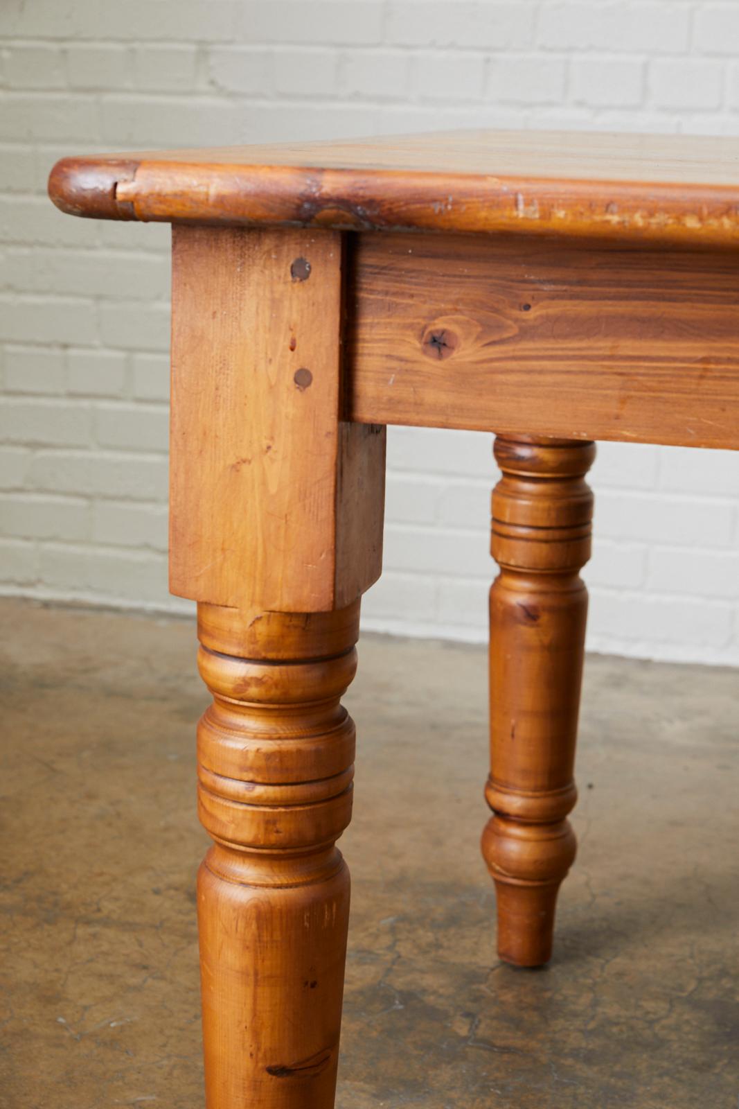 English Country Pine Farmhouse Dining Table 9