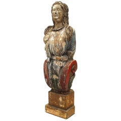 Figure de style campagnard anglais du 19e siècle, sculptée et peinte