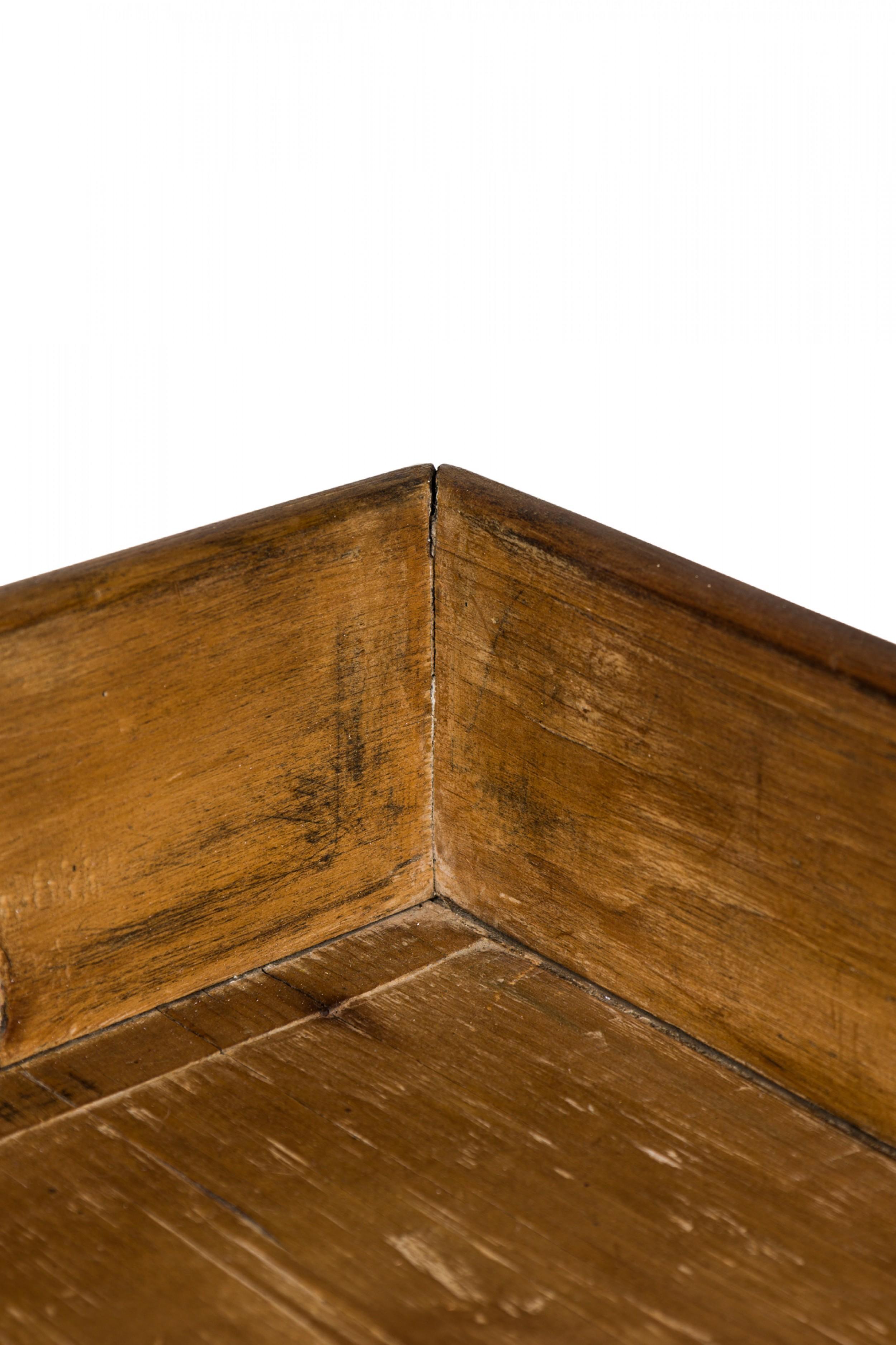 English Country-Style Pine Wood Kneehole Desk For Sale 4