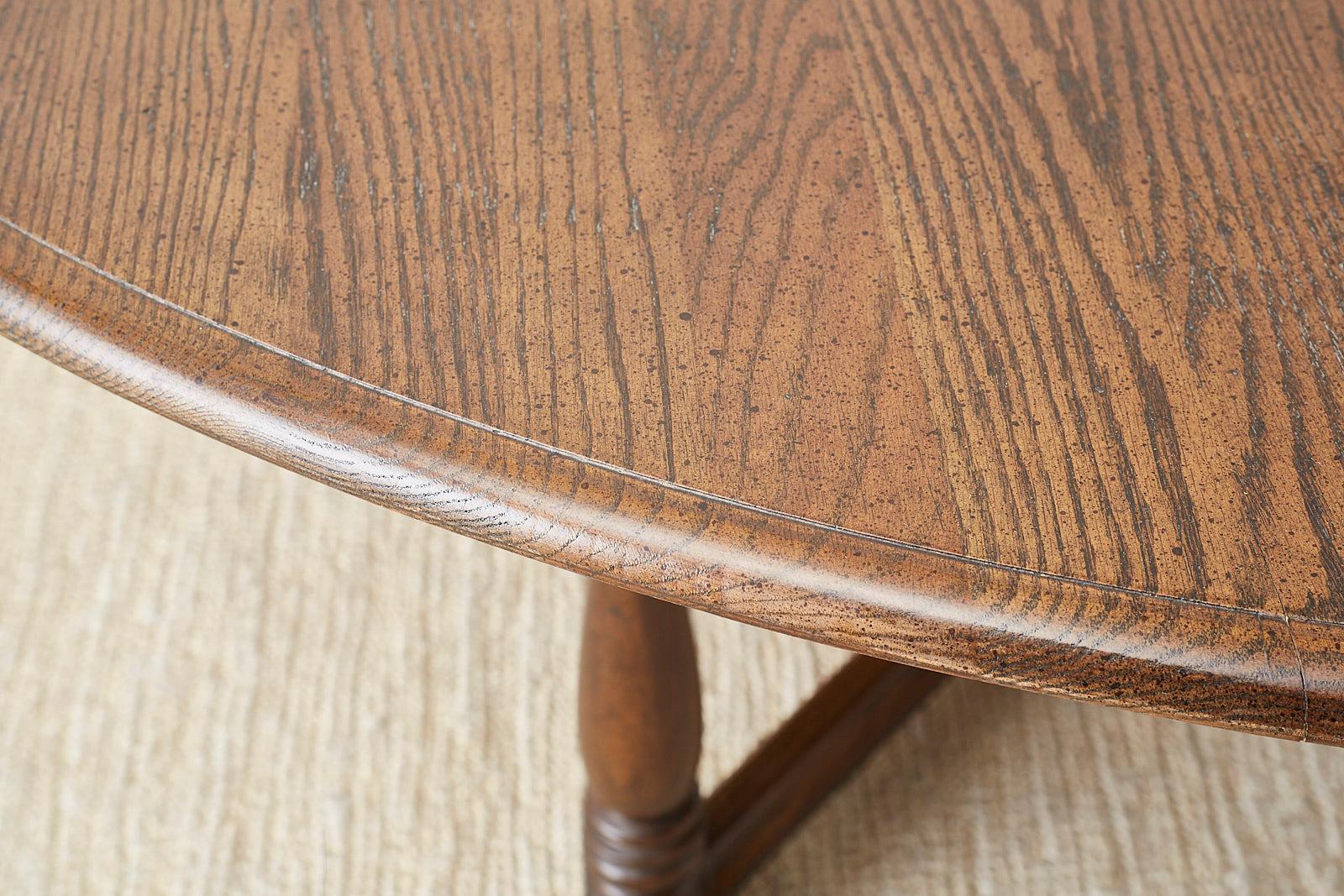 English Country Style Round Oak Dining Table 1