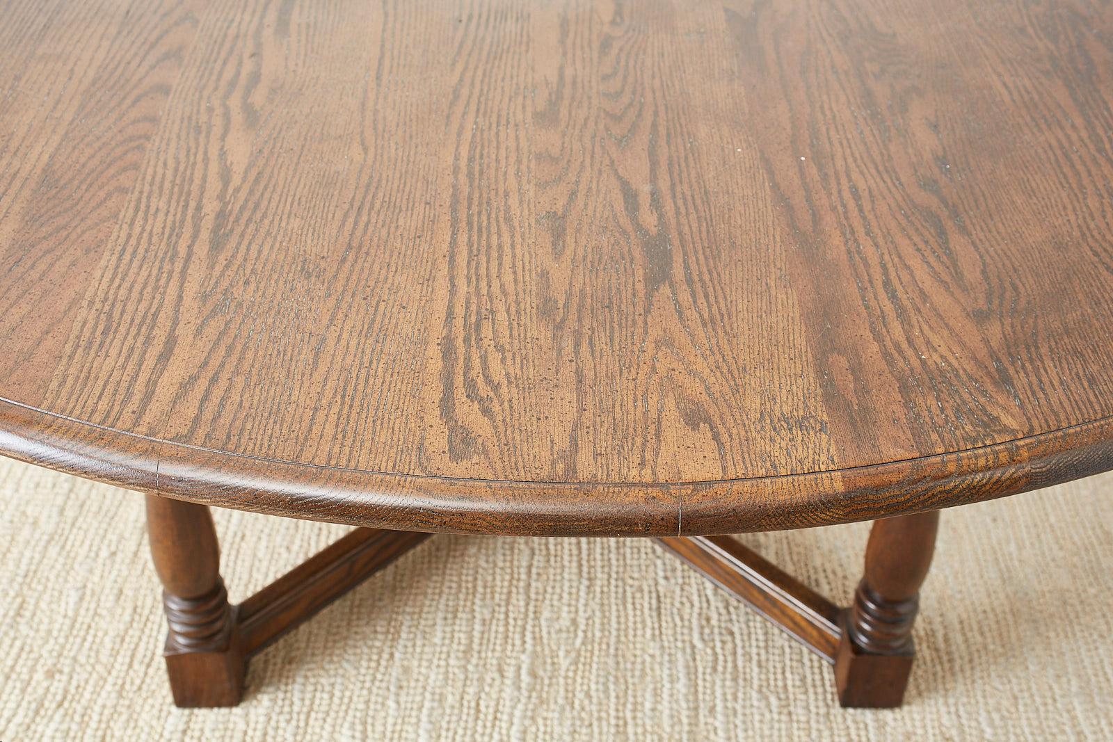 English Country Style Round Oak Dining Table 8