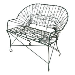 Sillón de exterior de alambre estilo campestre inglés