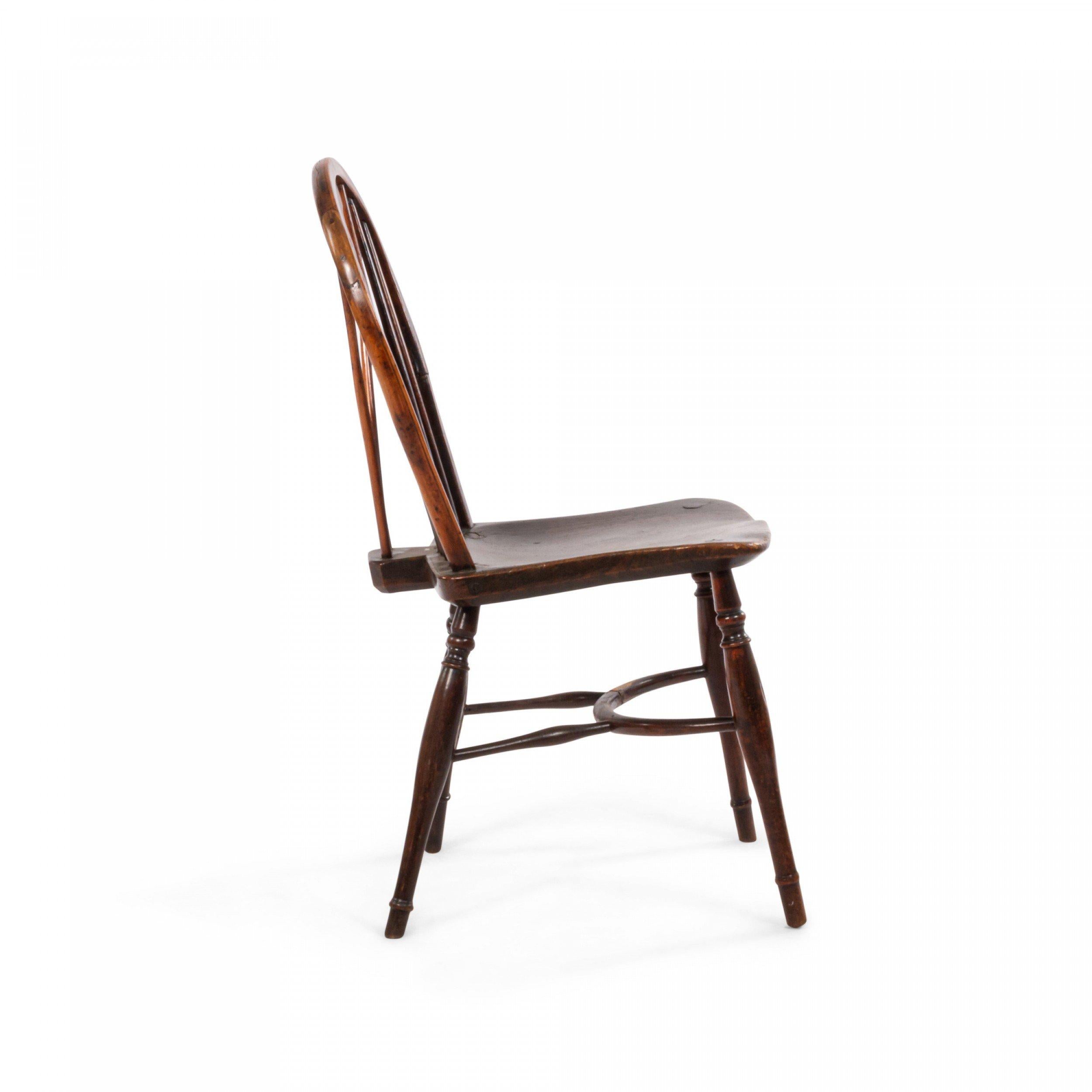 British English Country Walnut Windsor Side Chair For Sale