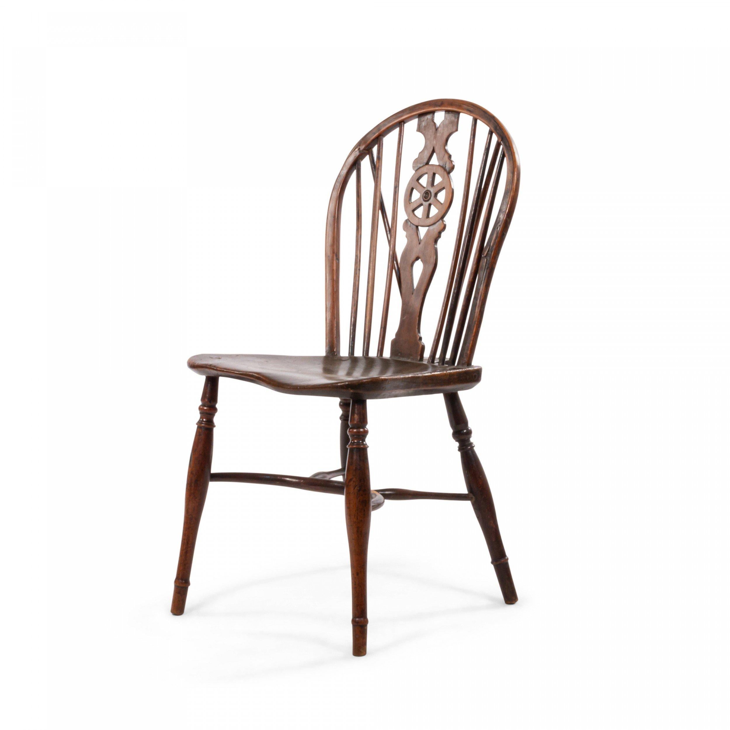 English Country Walnut Windsor Side Chair For Sale 1