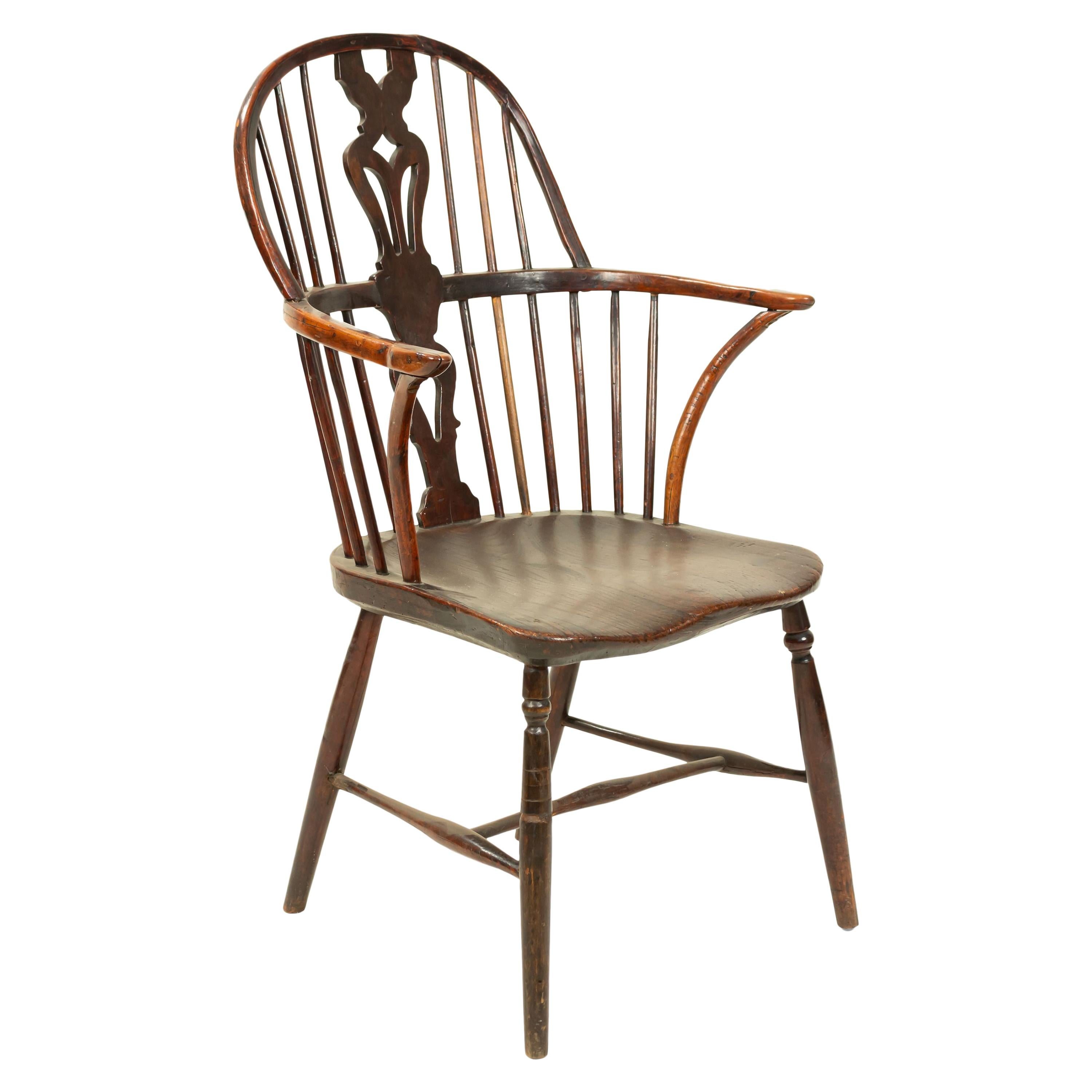 English Country Windsor Armchair For Sale