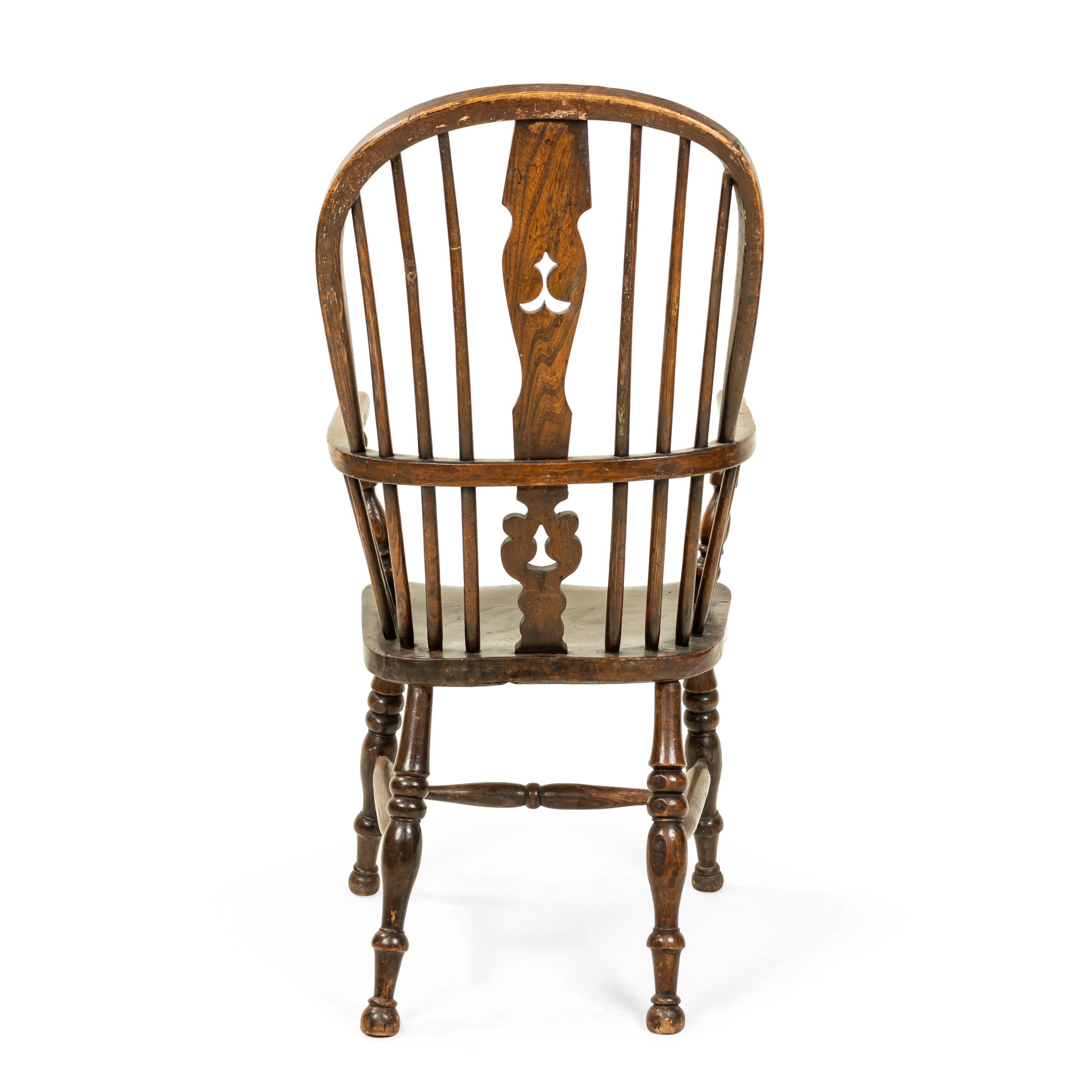 English Country Windsor Spindle Armchair For Sale 1