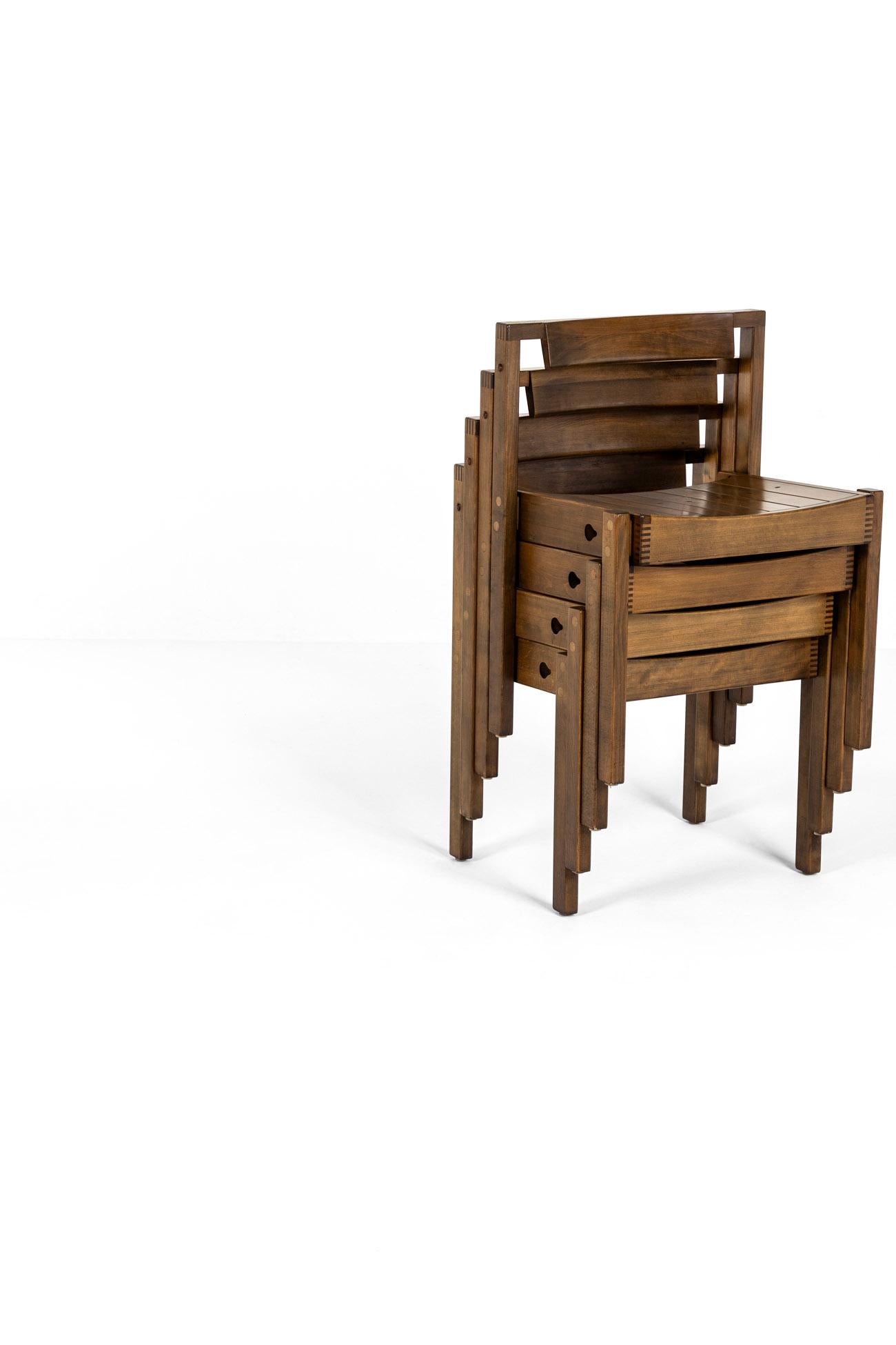 20ième siècle English Coventry Cathedral Stackable Chairs en vente