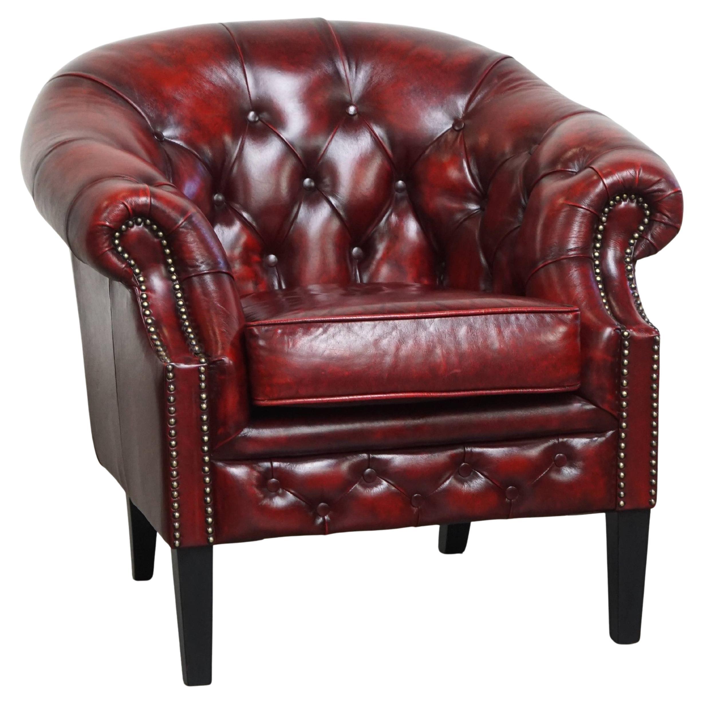 Sedia Club Chesterfield in pelle di vacchetta inglese