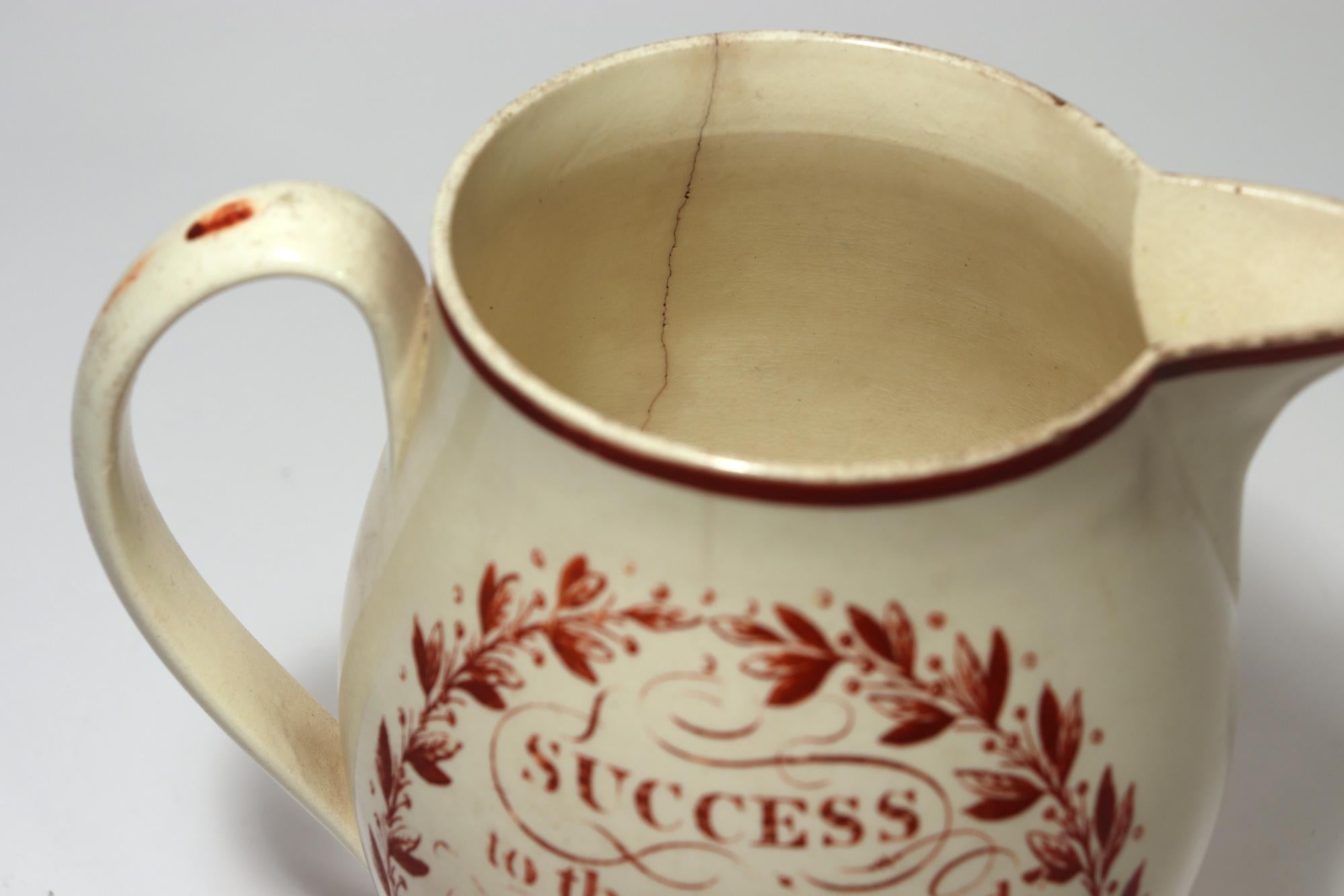 English Creamware Jug with 