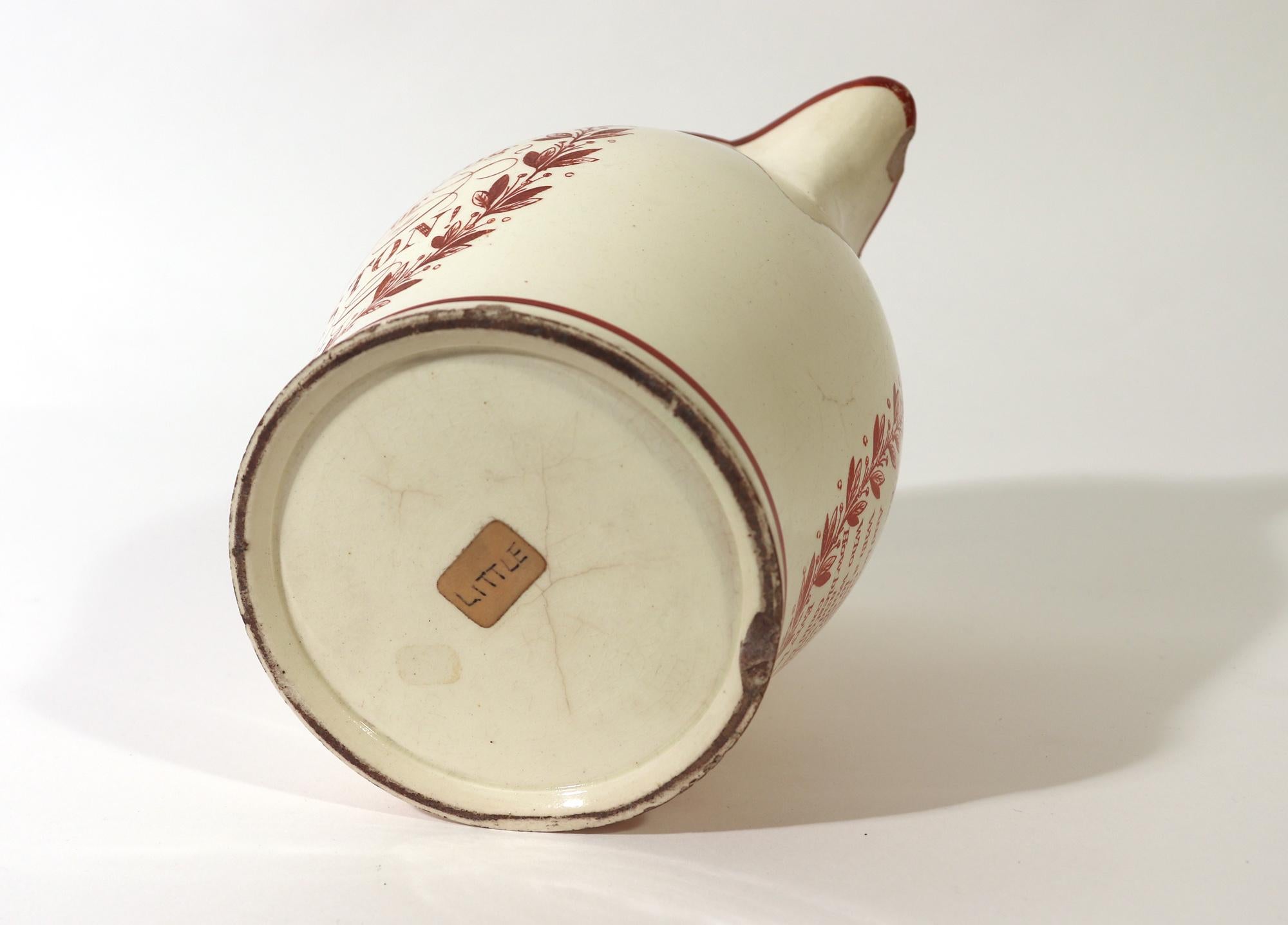 English Creamware Jug with 