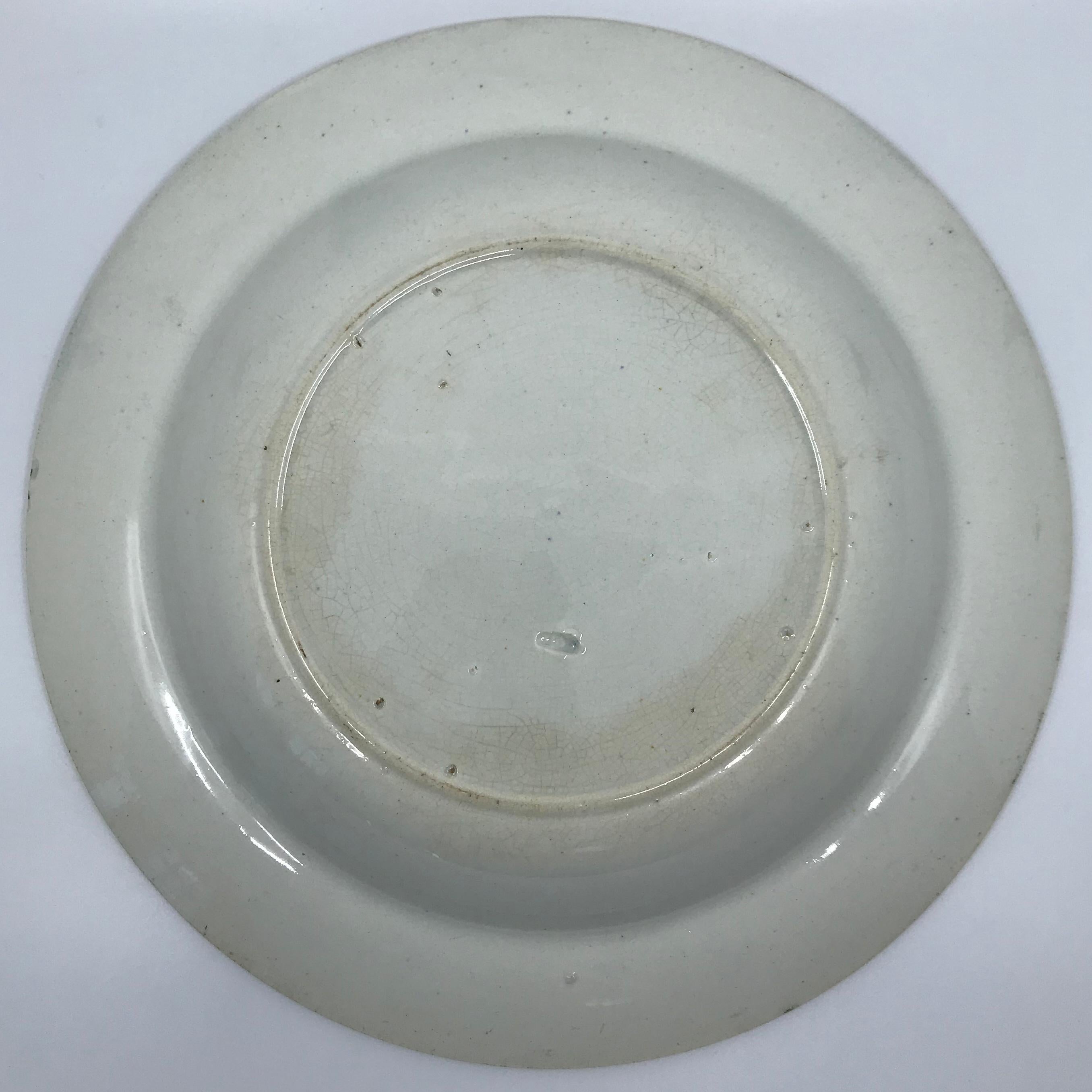 19th Century English Creamware Sailor Plates For Sale