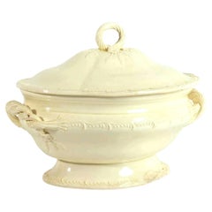 English Creamware Soup Tureen and Cover, Leeds, Yorkshire