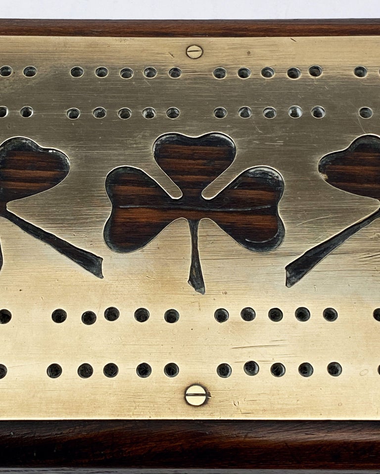 English Cribbage Board of Brass and Wood at 1stDibs | cribbage board ...