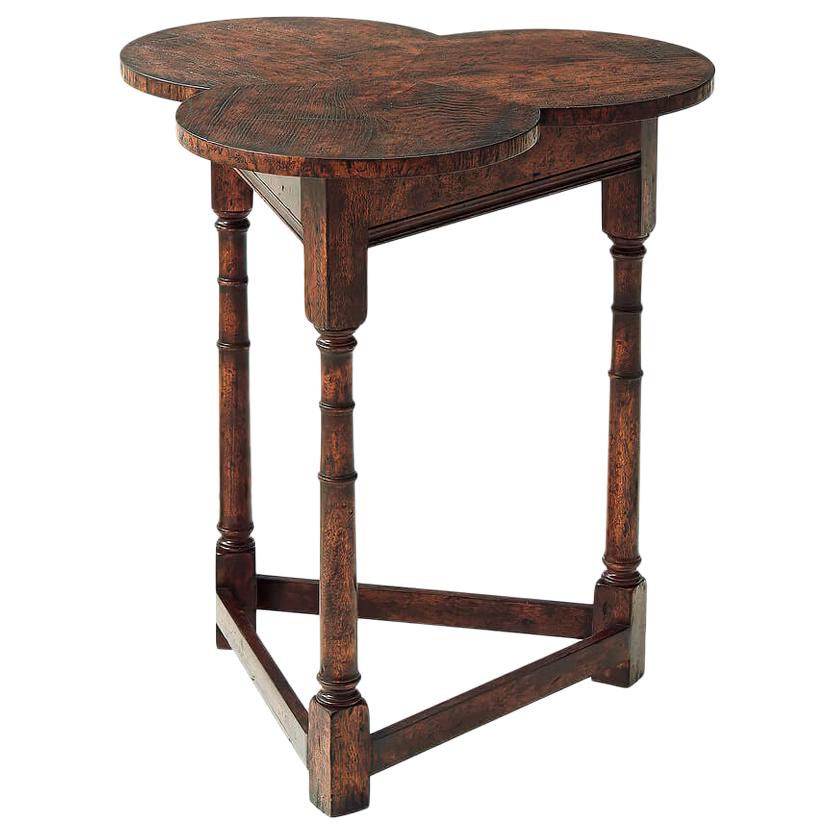 English Cricket Clover Side Table