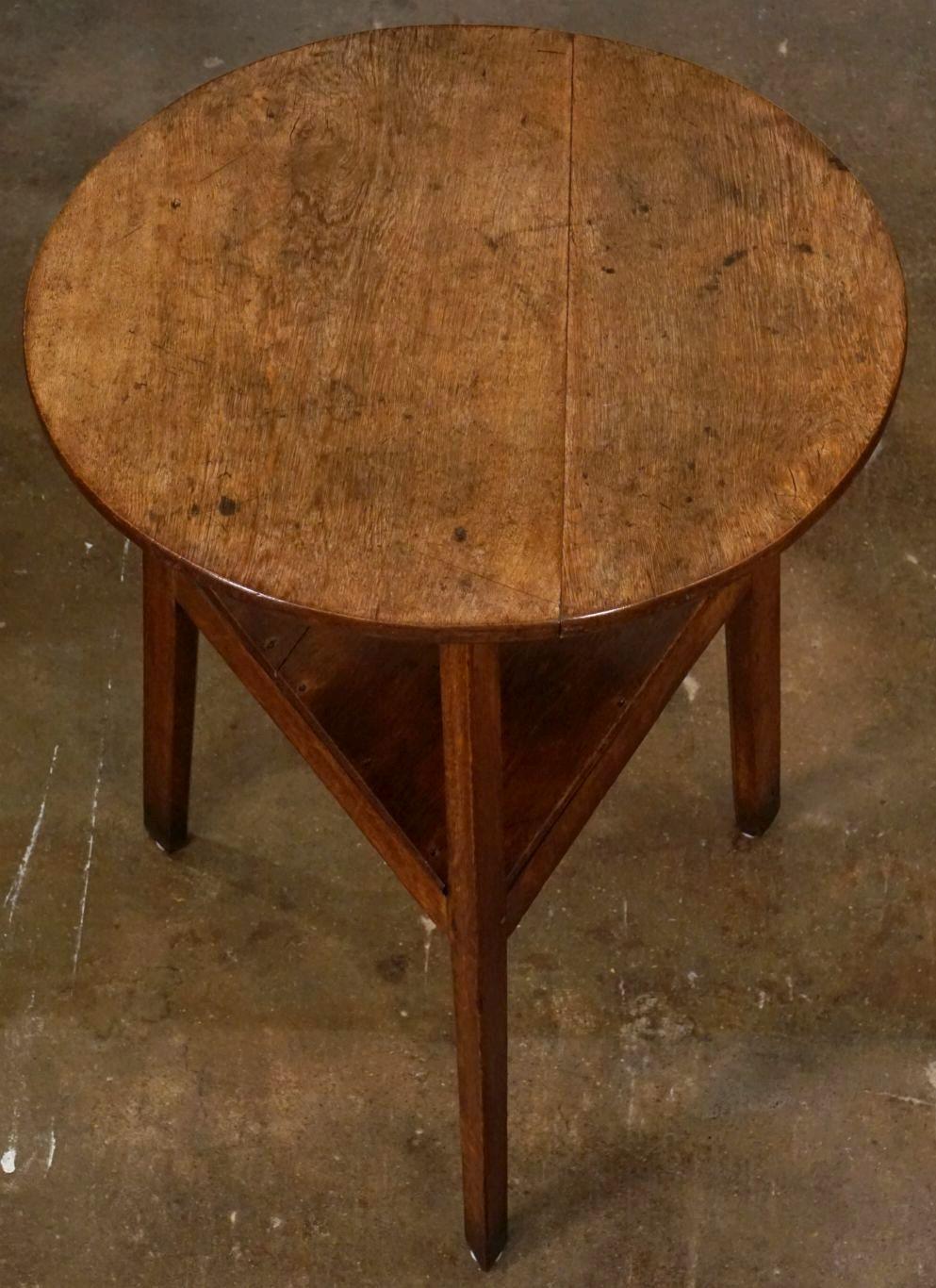 Rustic English Cricket Table of Oak