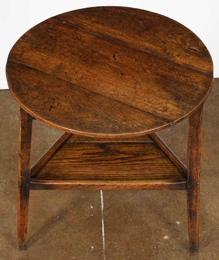 Wood English Cricket Table of Oak from the Georgian Era