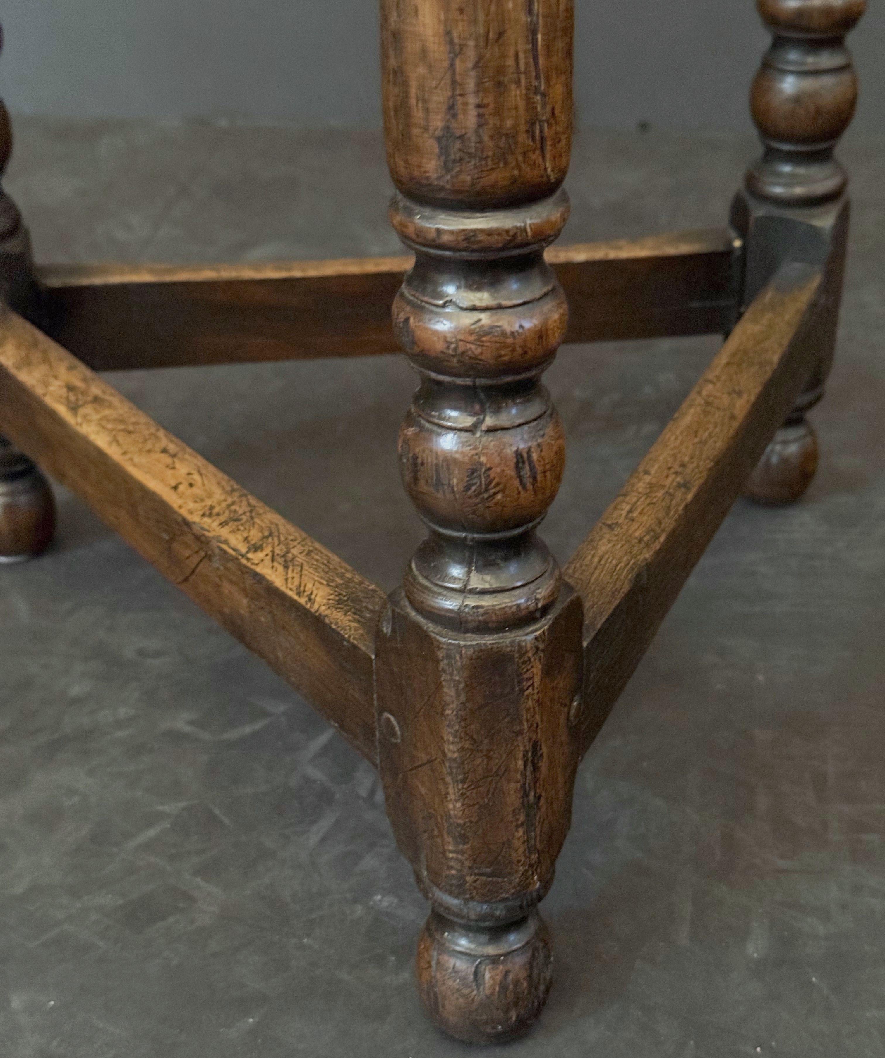 Wood English Cricket Table of Oak from the Georgian Era For Sale