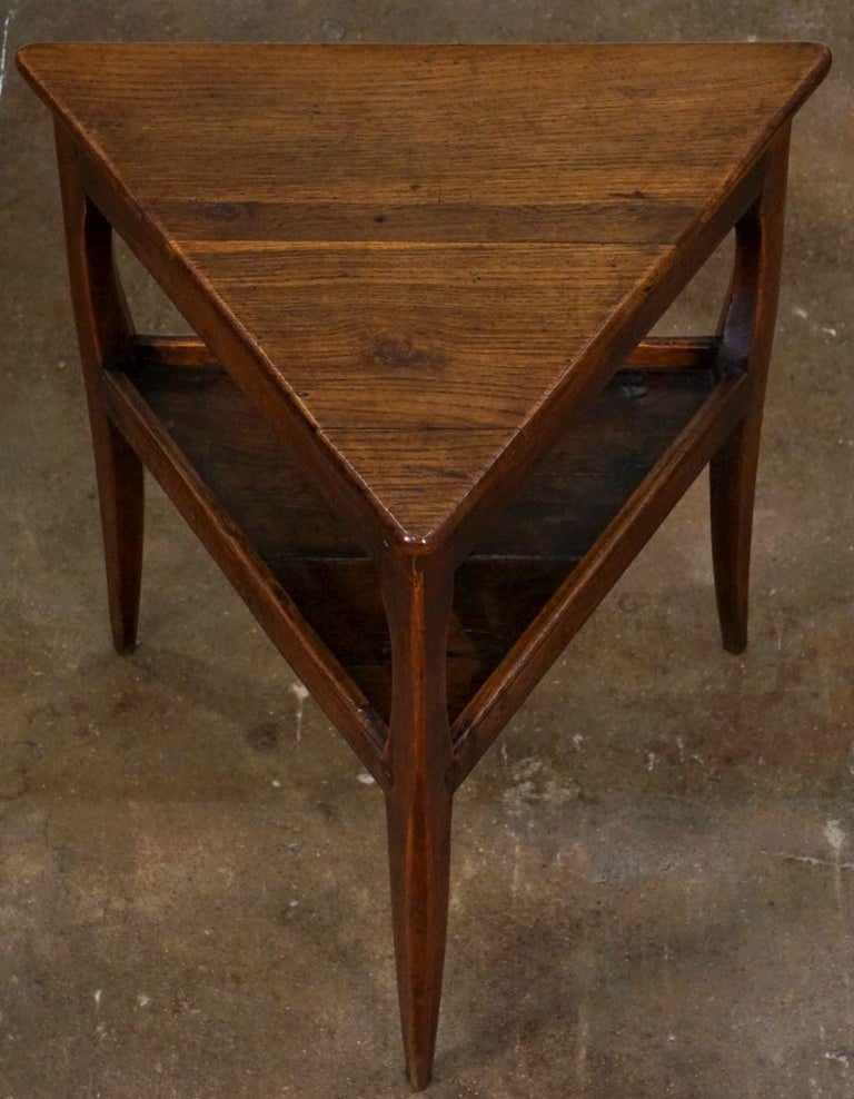 English Cricket Table of Oak with Triangular Top at 1stDibs