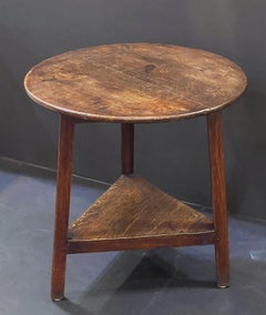 Table de cricket anglaise en chêne patiné de l'époque géorgienne