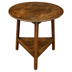 English Cricket Table of Patinated Oak from the Georgian Era