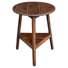 English Cricket Table of Patinated Oak from the Georgian Era