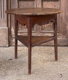 English Rustic Cricket Table of Pine