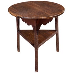 Antique English Rustic Cricket Table of Pine