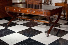 English Crossed Sabre Leg Writing Table