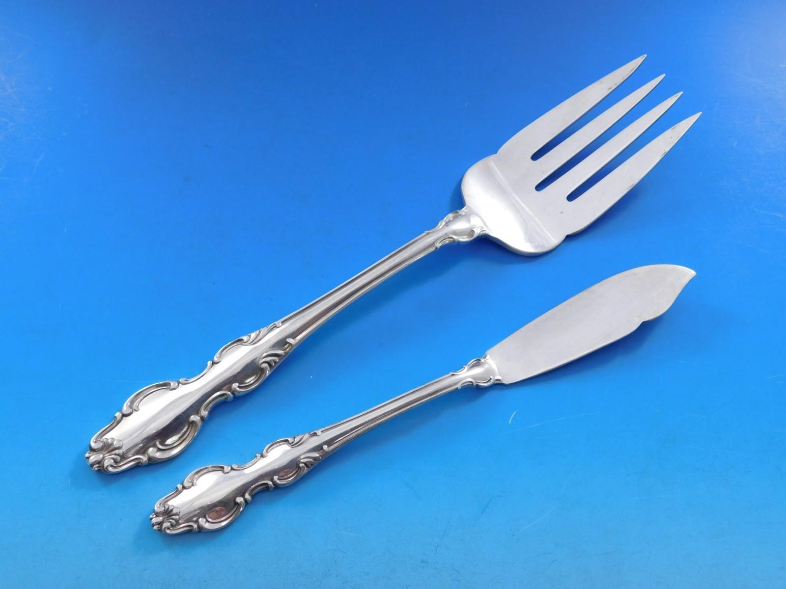 20th Century English Crown by Reed & Barton Silverplate Flatware Set for 24 Service 127 pc For Sale