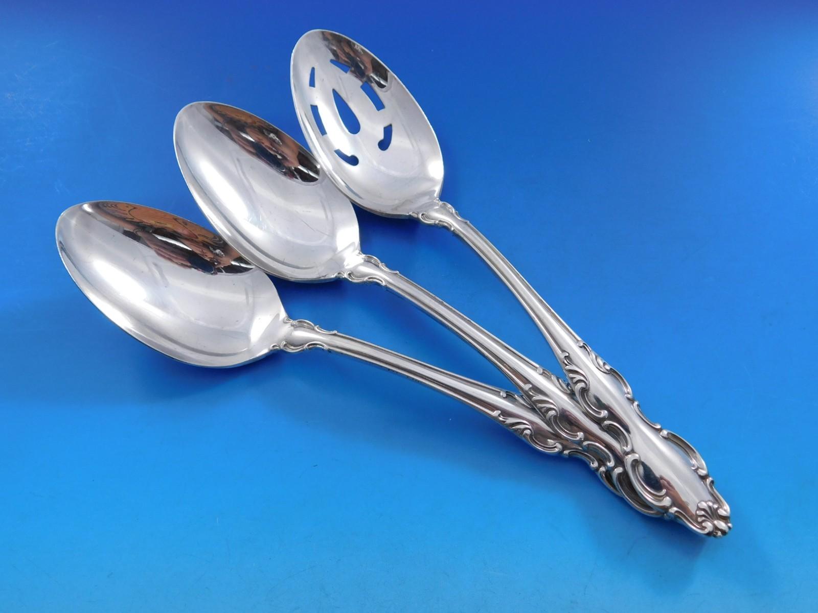 Silver Plate English Crown by Reed & Barton Silverplate Flatware Set for 24 Service 127 pc For Sale