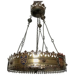 Lustre anglais en forme de couronne