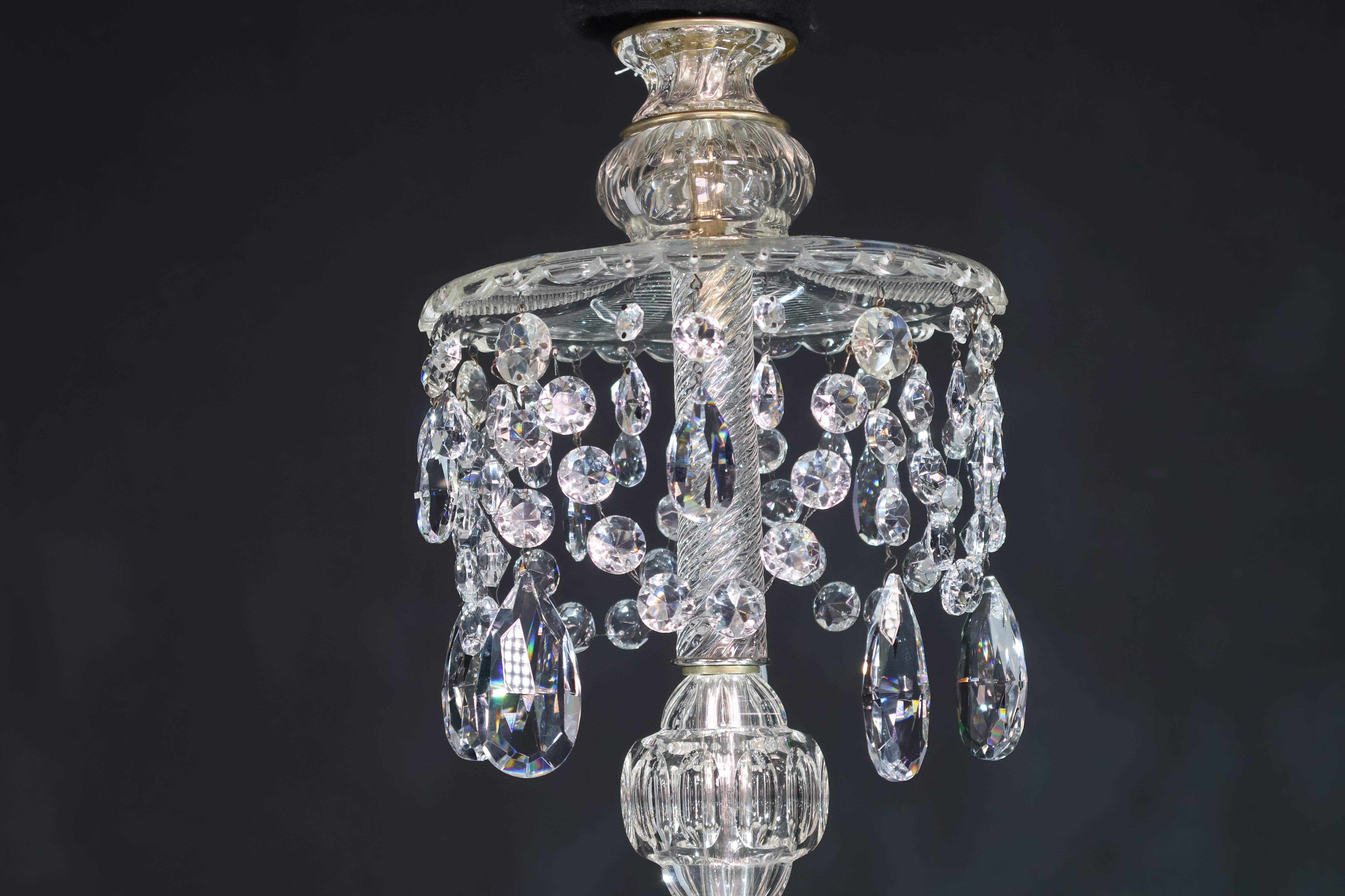 Giorgio III Lampadario di cristallo inglese in vendita