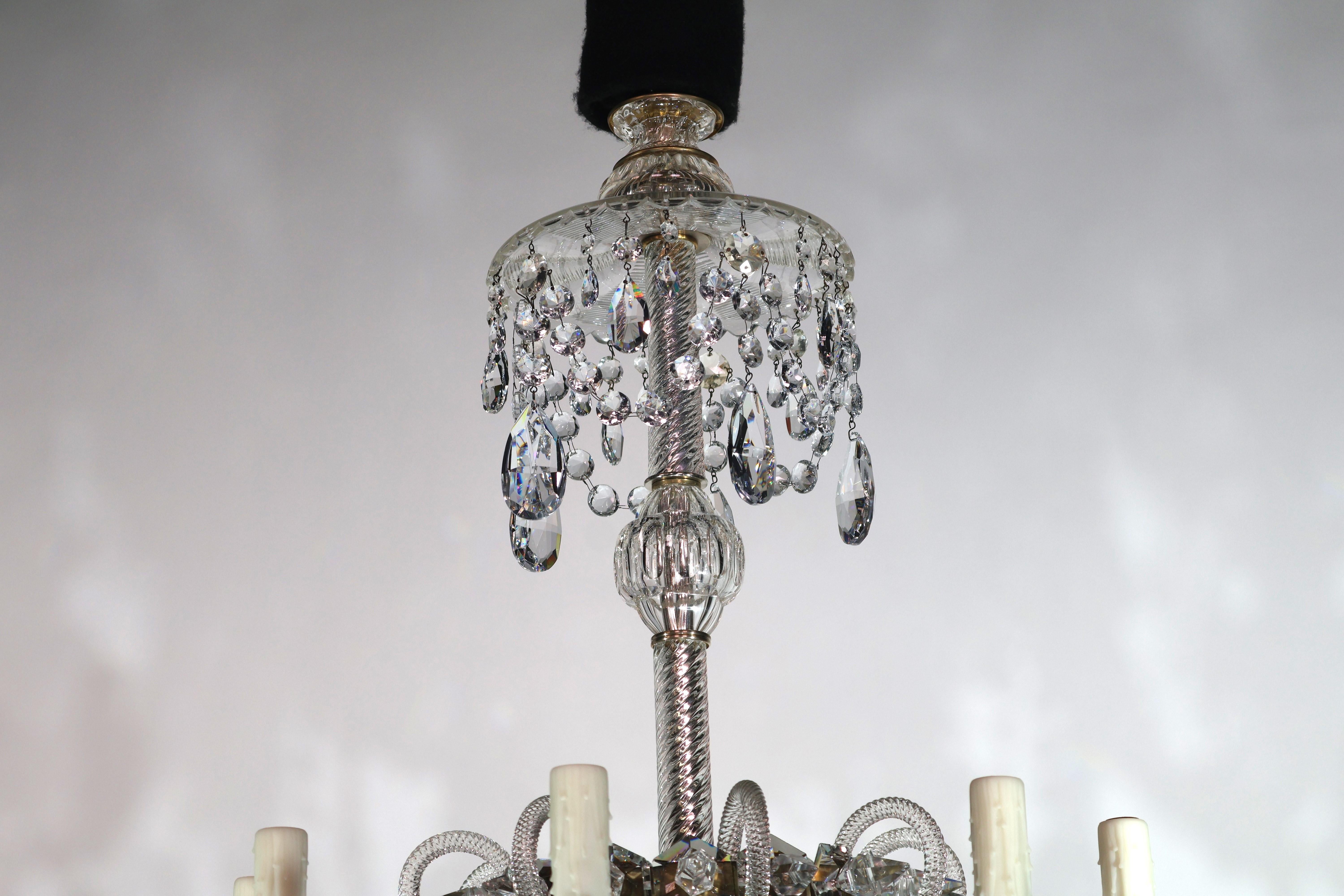 Lampadario di cristallo inglese In condizioni buone in vendita a Atlanta, GA
