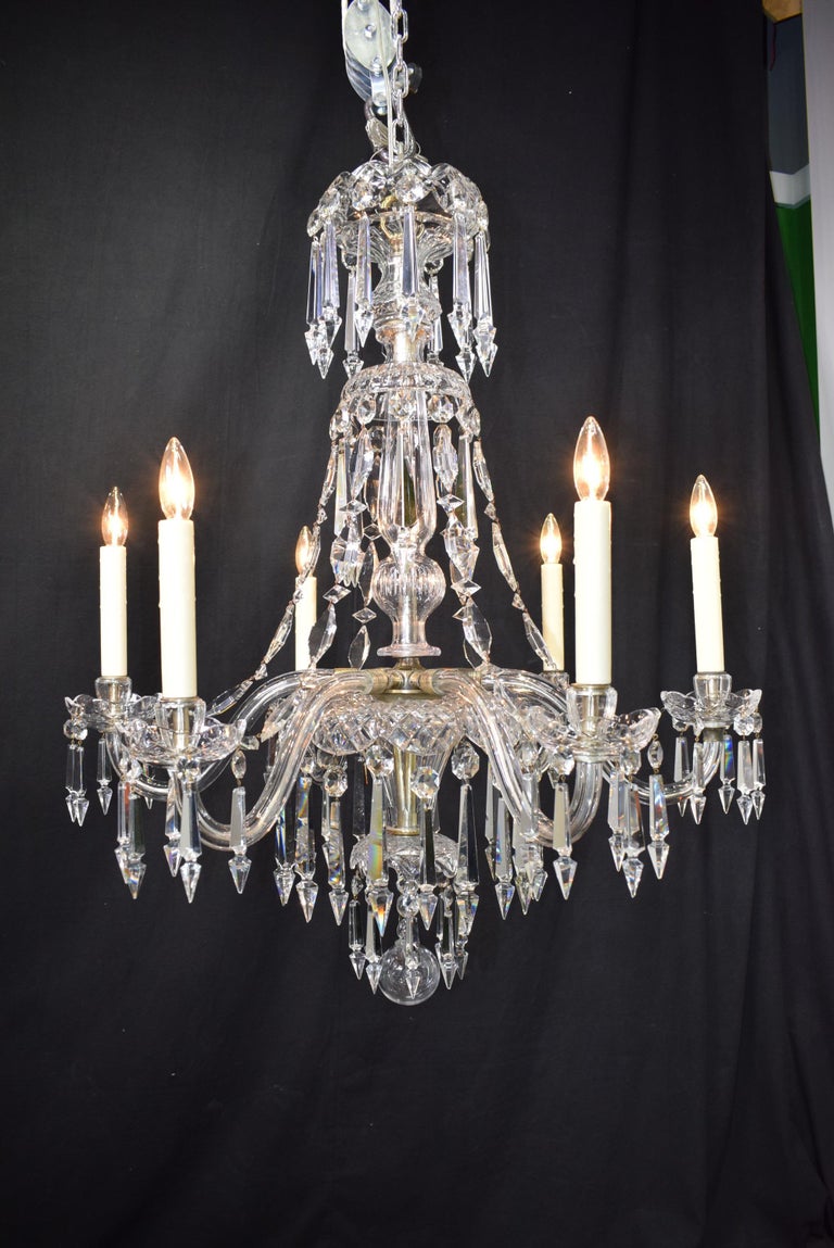 English Crystal Gasolier at 1stDibs