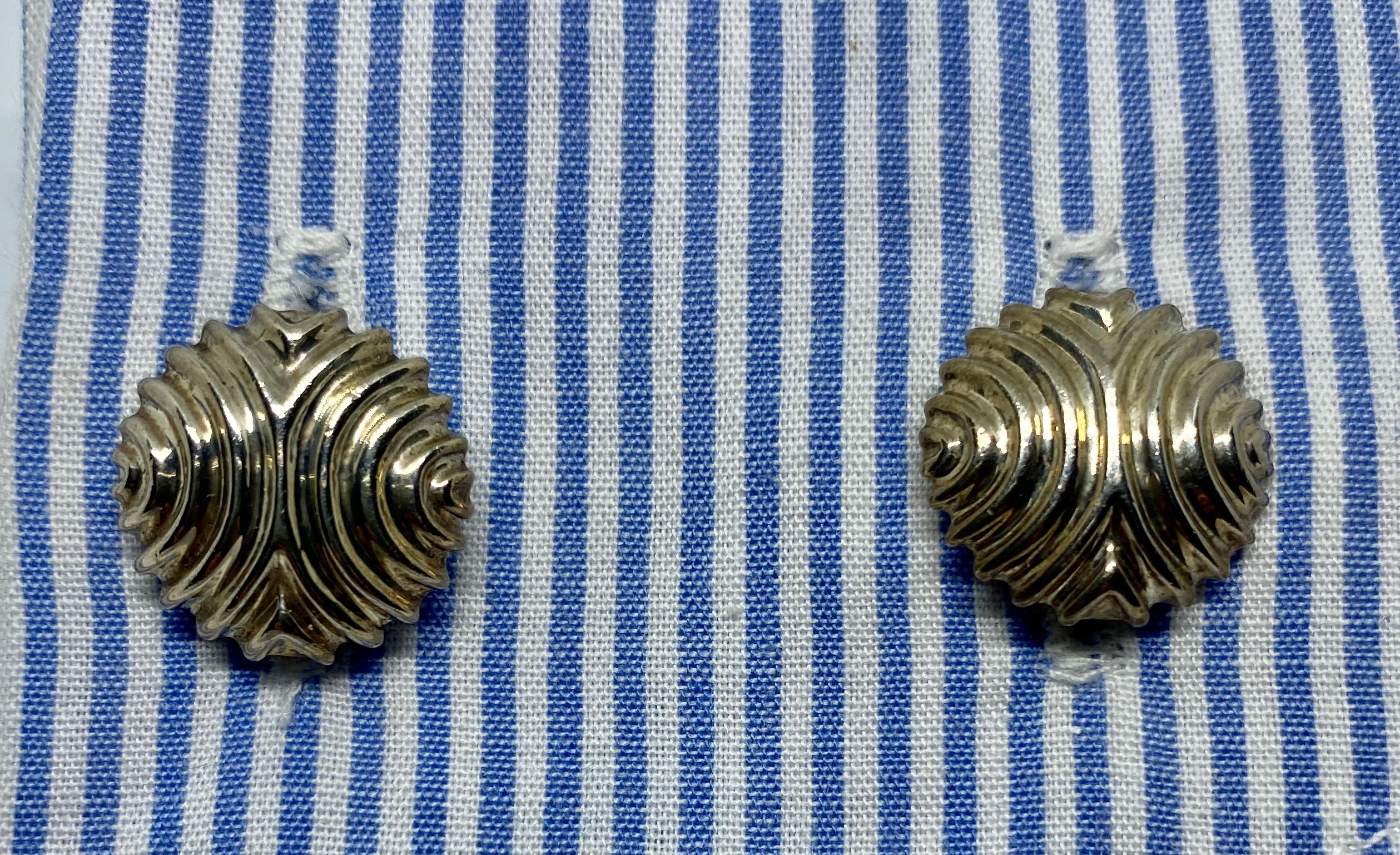 English Cufflinks in Sterling Silver For Sale 2