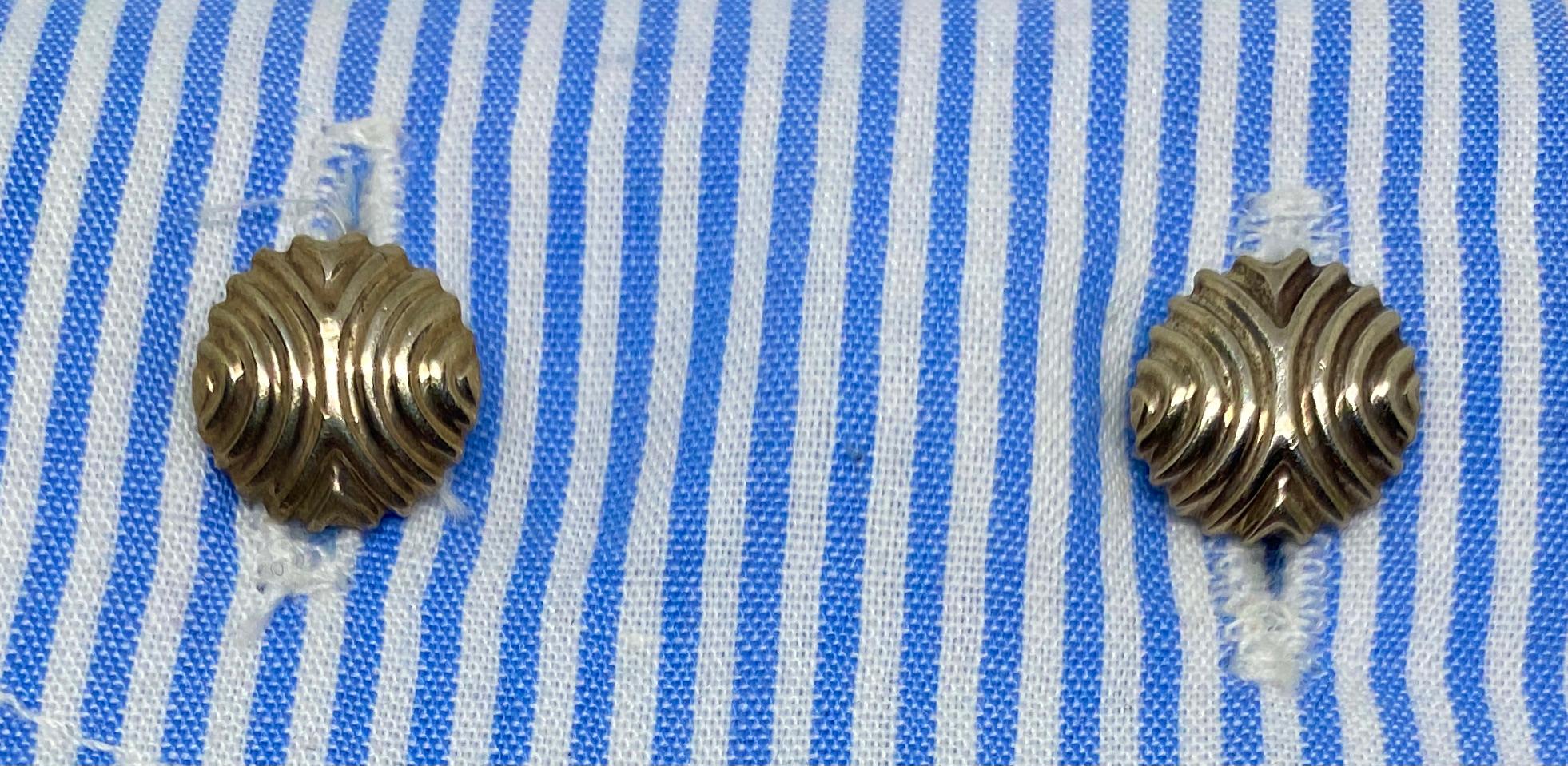 English Cufflinks in Sterling Silver For Sale 3