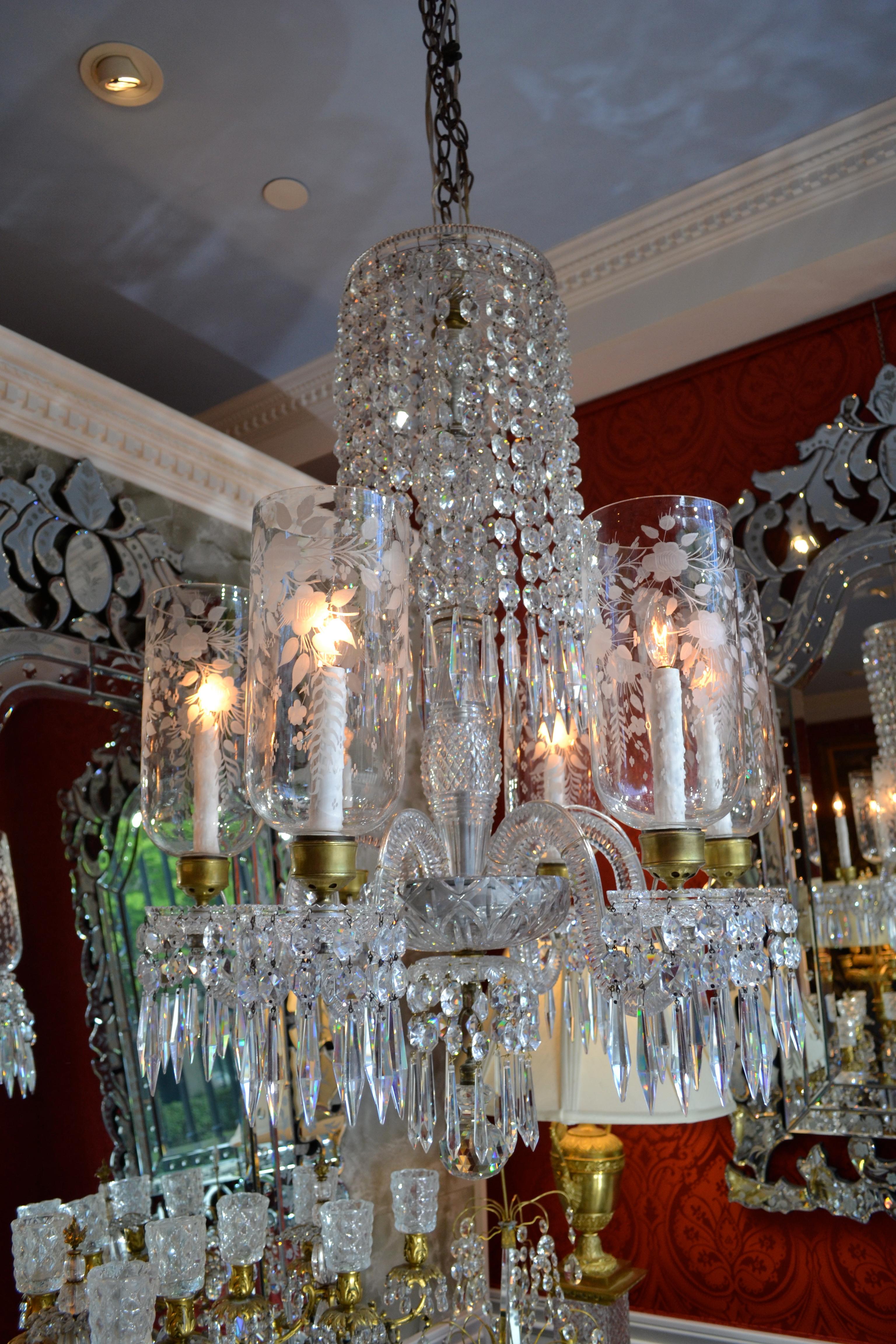 hurricane glass chandelier