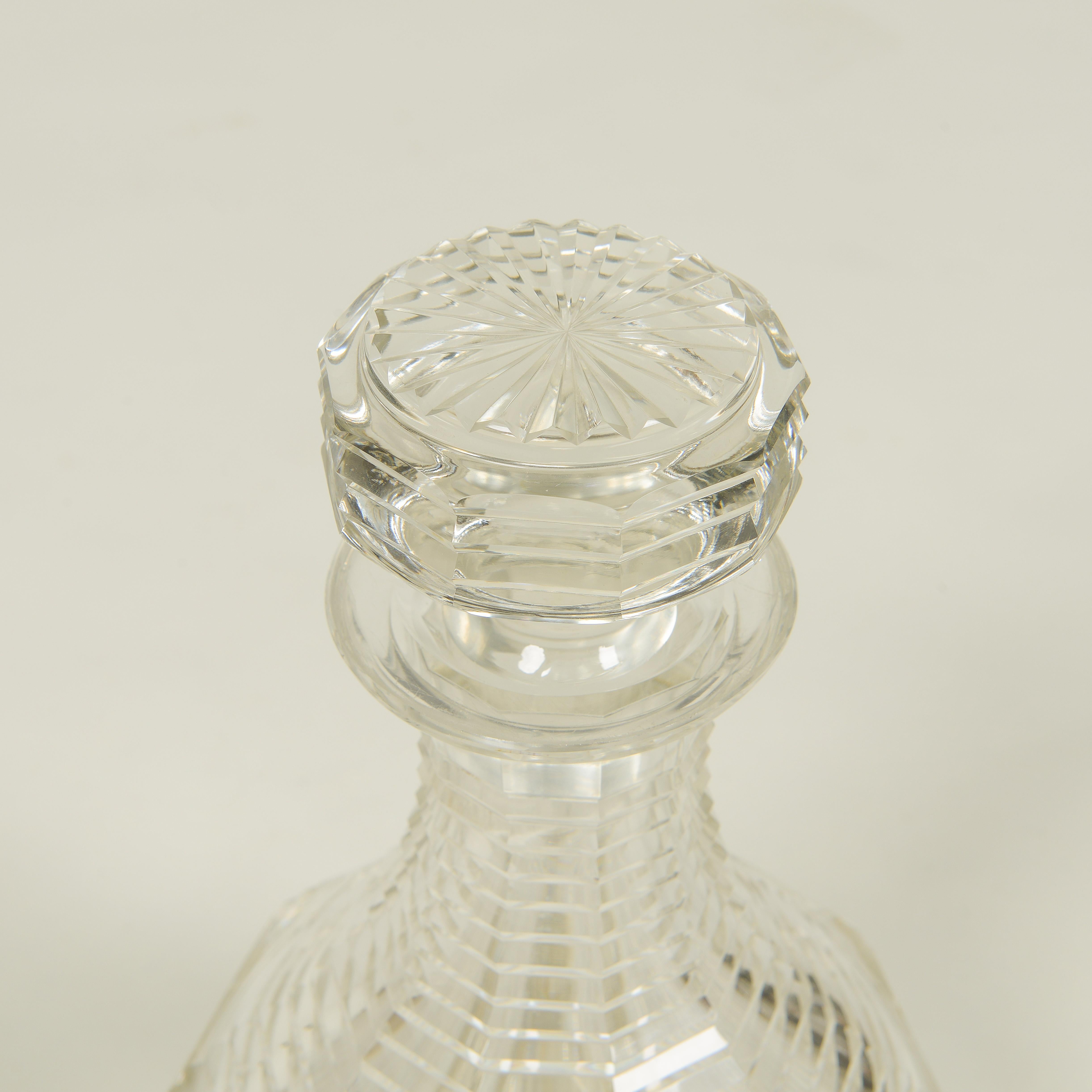 English Cut Crystal Decanter For Sale 1