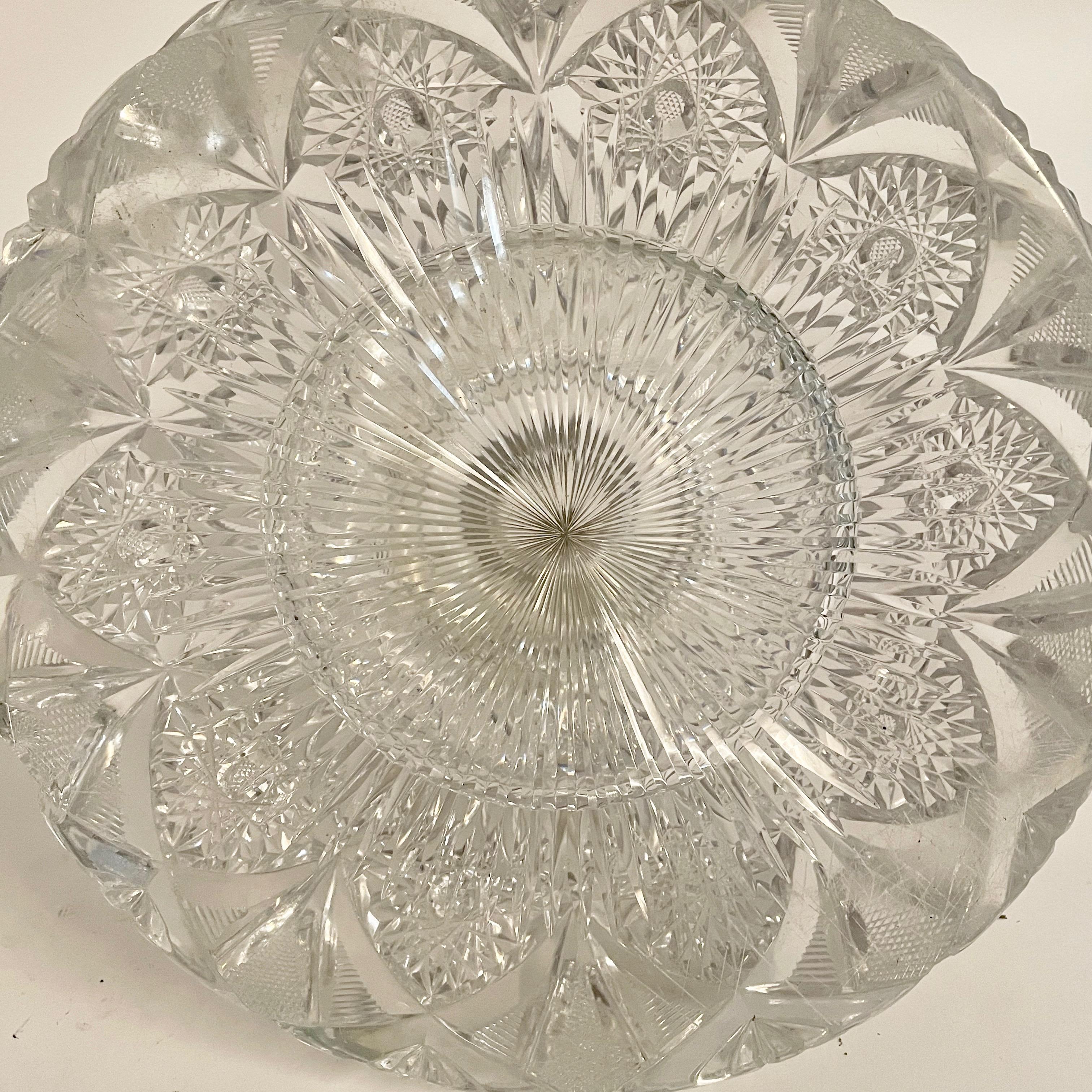 English Cut Crystal Monumental Inkwell by Middleton & Heath, 1912 For Sale 5