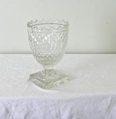 English Cut Glass Large Vase