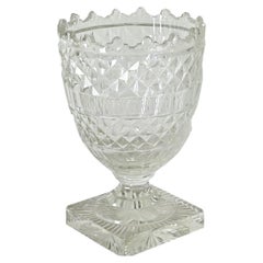 English Cut Glass Large Vase