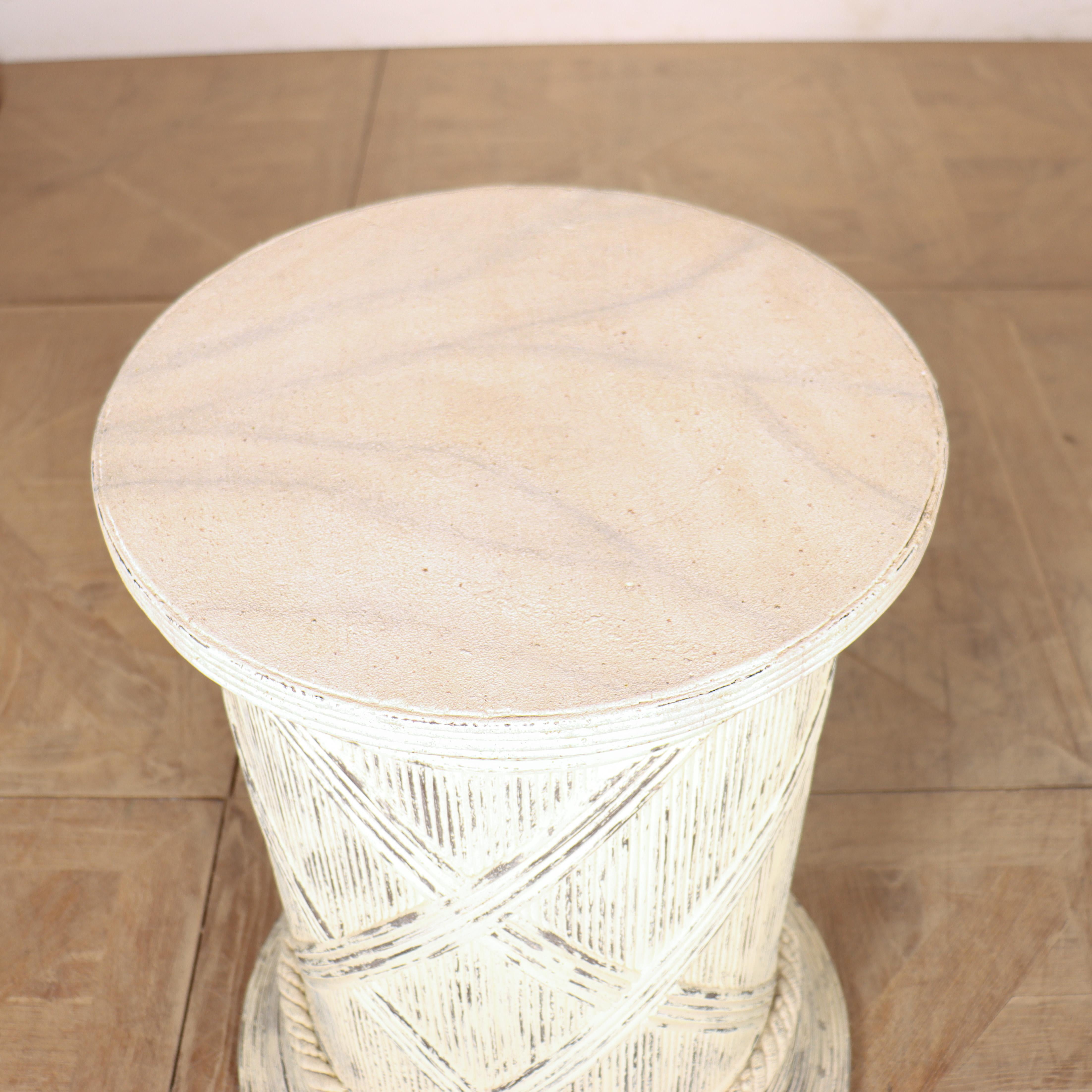 English Cylindrical Sculpture Stand In Good Condition For Sale In Leamington Spa, Warwickshire