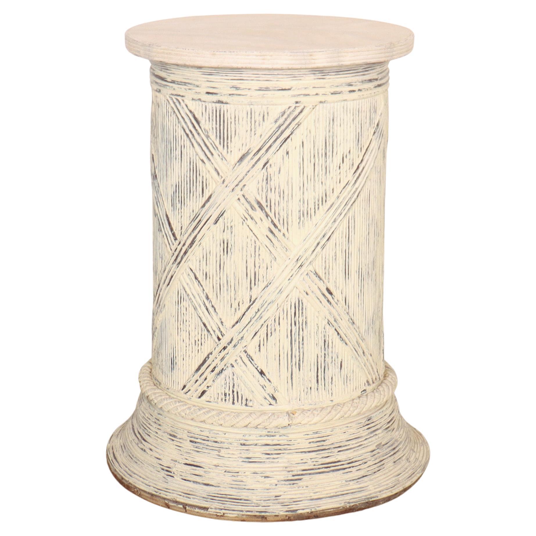 English Cylindrical Sculpture Stand For Sale