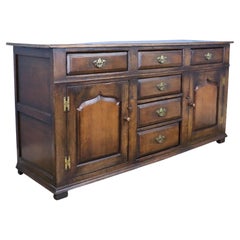 Used English Dark Oak Dresser Base