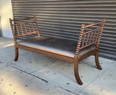 English Daybed with Turned Wood Frame