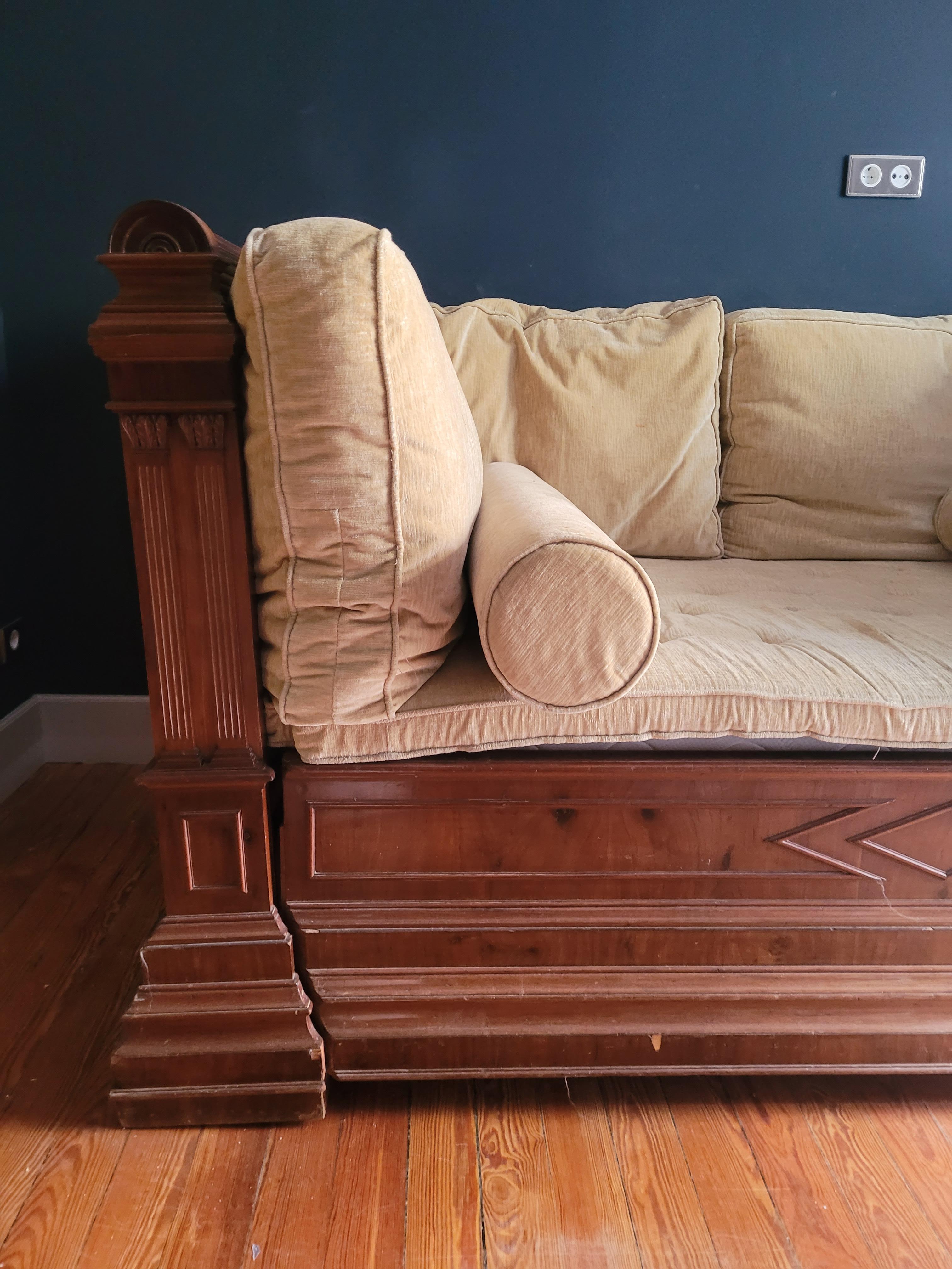 Metà XIX secolo Letto da giorno inglese in legno per il riposo, Woods Williams IV in vendita