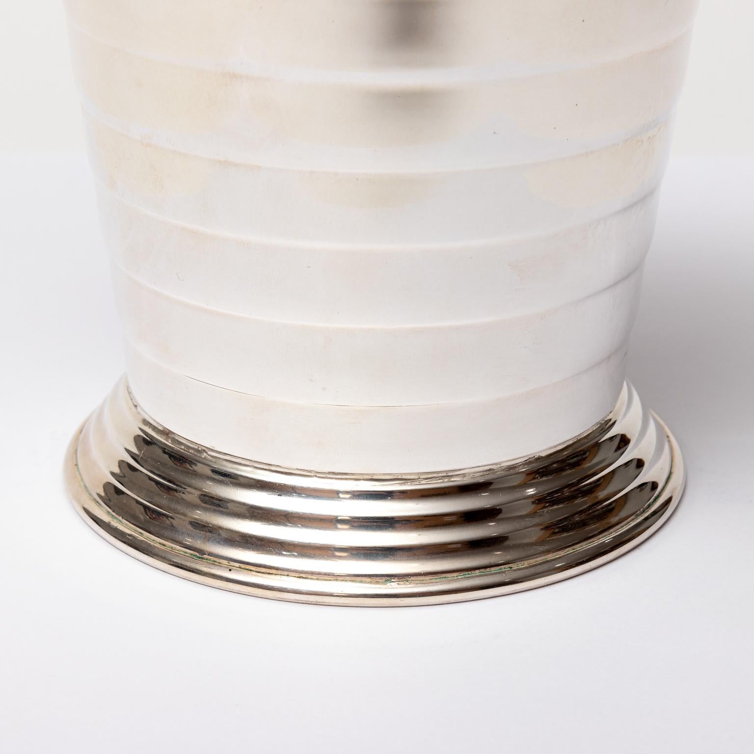 English Deco Silver Plate Ice Pail For Sale 3